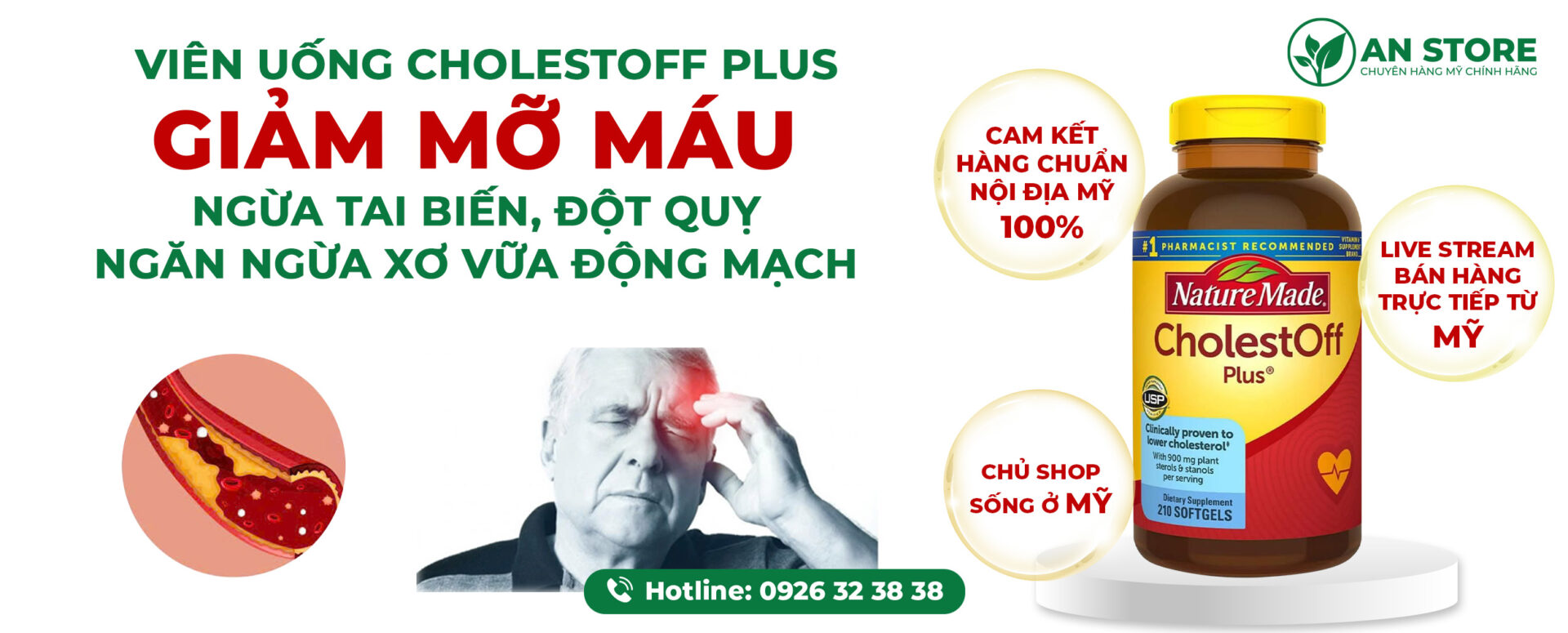Viên Uống Giảm Mỡ Máu CholestOff Plus – Hàng Nội Địa My 100%