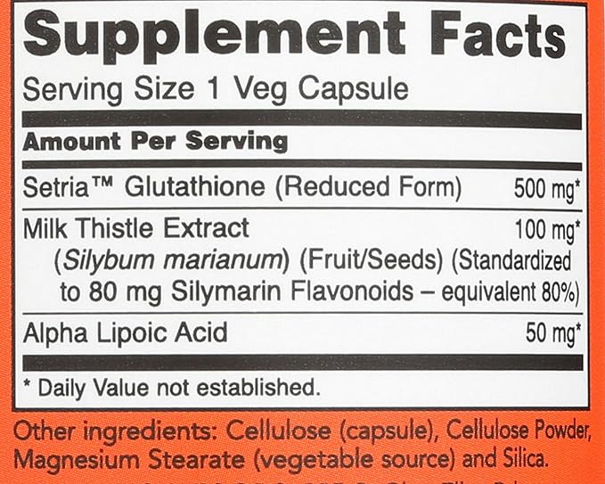 Thành Phần Viên Uống Trắng Da Now Glutathione 500mg Của Mỹ