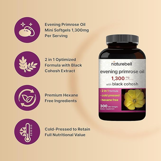 Tinh Dầu Hoa Anh Thảo NatureBell Evening Primrose Oil 1300mg Của Mỹ