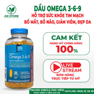 Dầu Omega 3-6-9 Member’s Mark 1600mg 300 Viên Của Mỹ