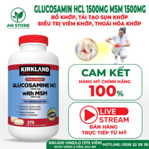 Thuốc Bổ Xương Khớp Kirkland Glucosamine HCL 1500mg With MSM 1500mg Của Mỹ