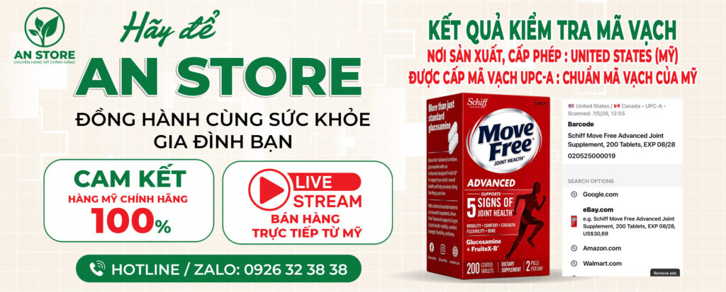 Move Free Joint Health Do An Store Cung Cấp Luôn Có Mã Vạch Chuẩn Mỹ UPC-A
