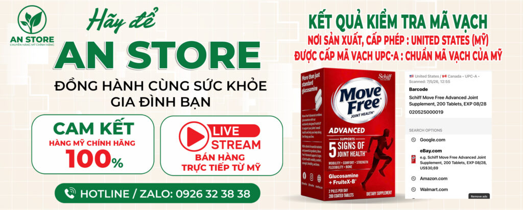 Move Free Joint Health Do An Store Cung Cấp Luôn Có Mã Vạch Chuẩn Mỹ UPC-A