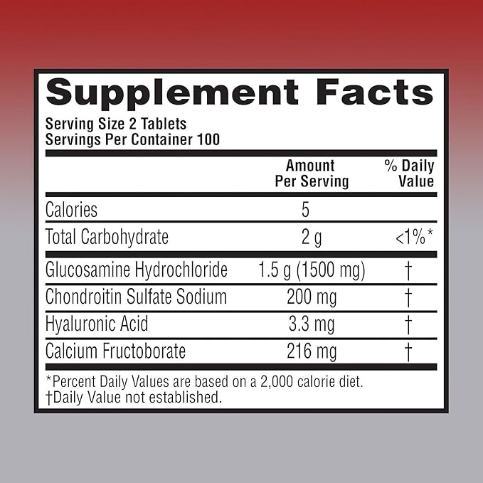 Thành phần thuốc bổ khớp Schiff Move Free Joint Health 200 viên của Mỹ