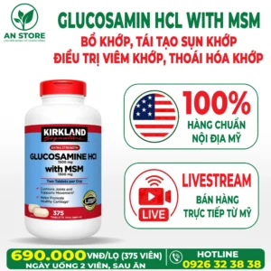 Thuốc Bổ Khớp Kirkland Glucosamine HCL 1500mg With MSM 1500mg Của Mỹ