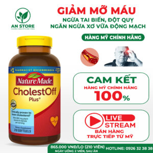Thuốc Giảm Mỡ Máu Nature Made CholestOff Plus