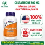 Viên Uống Trắng Da Now Glutathione 500mg Của Mỹ, 100% Chính Hãng