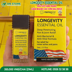 Dầu Gió Vàng Nanogize Longevity Essential Oil Của Mỹ