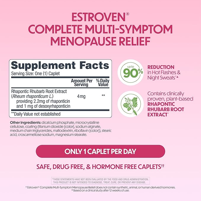 Thành Phần Viên Uống Cân Bằng Nội Tiết Tố Nữ Estroven Complete Multi-Symptom Của Mỹ