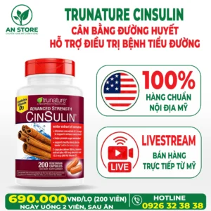 Thuốc Điều Trị Bệnh Tiểu Đường Trunature Cinsulin Của Mỹ