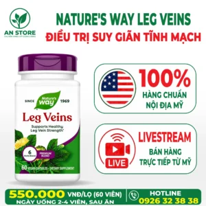 Thuốc Điều Trị Suy Giãn Tĩnh Mạch Nature’s Way Leg Veins Của Mỹ