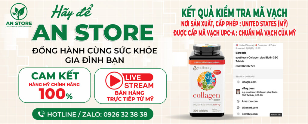 KẾT QUẢ KIỂM TRA MÃ VẠCH COLLAGEN DO AN STORE CUNG CẤP