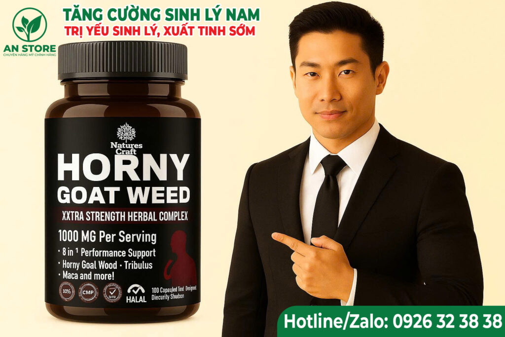 Thuốc Trị Xuất Tinh Sớm Nature’s Craft Horny Goat Weed Của Mỹ