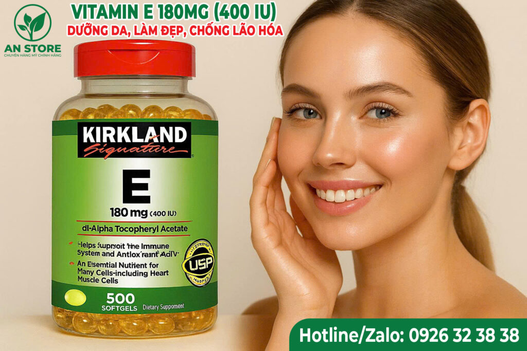 Viên Uống Vitamin E Kirkland 180mg Của Mỹ