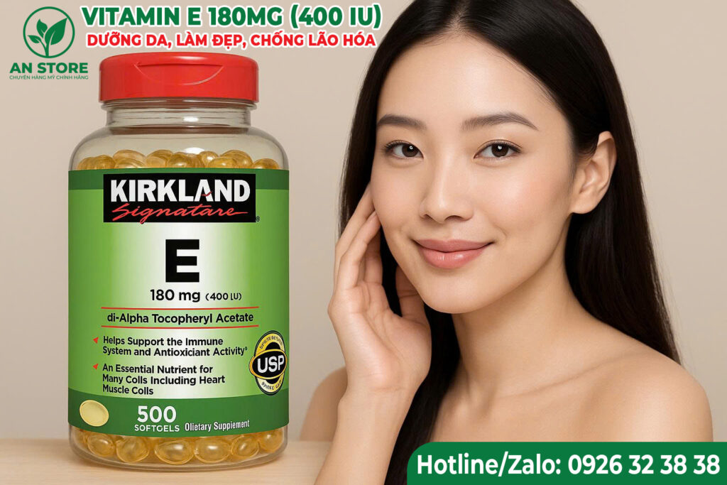 Vitamin E Kirkland 180mg 500 Viên Của Mỹ