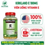 Vitamin E Kirkland 180mg 500 Viên Của Mỹ, 100% Chính Hãng, Giá Tốt