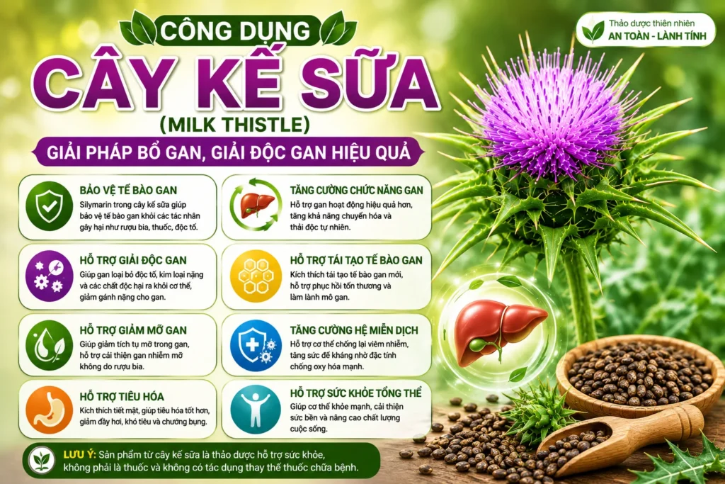 Công Dụng Của Milk Thistle Đối Với Sức Khỏe Lá Gan