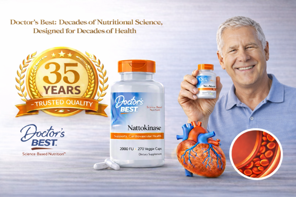 Thuốc Ngừa Tai Biến Đột Quỵ Doctor’s Best Nattokinase 2000 FUs Của Mỹ