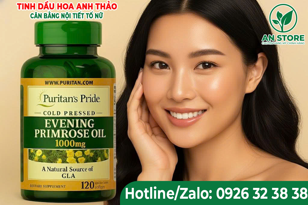 Viên Uống Tinh Dầu Hoa Anh Thảo Evening Primrose Oil 1000mg Của Mỹ