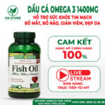 Dầu Cá Nature’s Bounty Fish Oil 1400mg 130 Viên Của Mỹ, 100% Chính Hãng, Chuẩn Nội Địa Mỹ, Giá Tốt