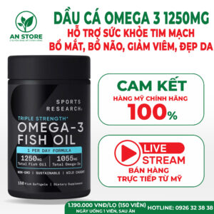 dầu cá omega 3 sports research của mỹ chính hãng