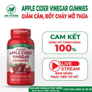 Kẹo Dẻo Giảm Cân Giấm Táo Apple Cider Vinegar Gummies Của Mỹ