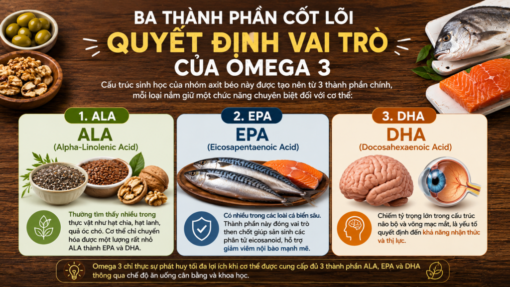 Thành Phần Cốt Lõi Quyết Định Vai Trò Của Omega 3
