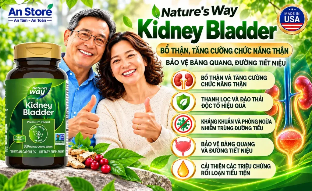 Thuốc Bổ Thận Nature’s Way Kidney Bladder 100 Viên Của Mỹ Chính Hãng