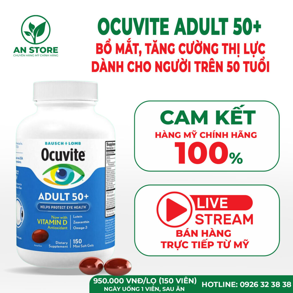 Thuốc Bổ Mắt Ocuvite Adult 50+ Của Mỹ