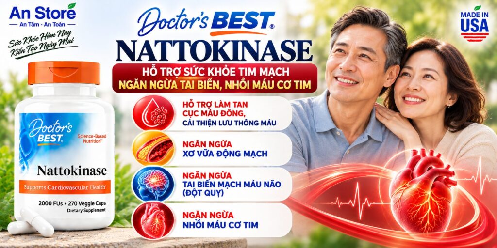 Công Dụng Của Viên Uống Doctor's Best Nattokinase 2000 Fus