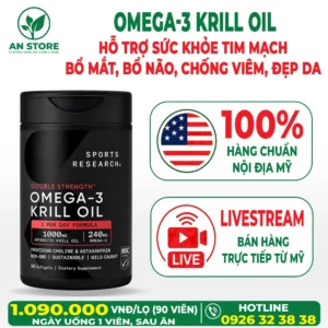 Dầu Nhuyễn Thể Sports Research Omega-3 Krill Oil 90 Viên Của Mỹ