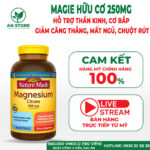 Viên Uống Magie Hữu Cơ Magnesium Citrate 250mg Của Mỹ, 100% Chính Hãng, Chuẩn Nội Địa Mỹ, Giá Tốt