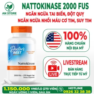 Viên Uống Ngăn Ngừa Tai Biến Đột Quỵ Doctor’s Best Nattokinase 2000 FUs Của Mỹ