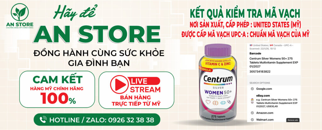 KẾT QUẢ KIỂM TRA MÃ VẠC CENTRUM SILVER WOMEN 50+ DO AN STORE CUNG CẤP