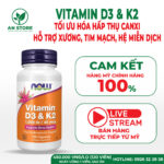 Now Vitamin D3 + K2 120 Viên Của Mỹ, 100% Chính Hãng, Chuẩn Nội Địa Mỹ, Giá Tốt