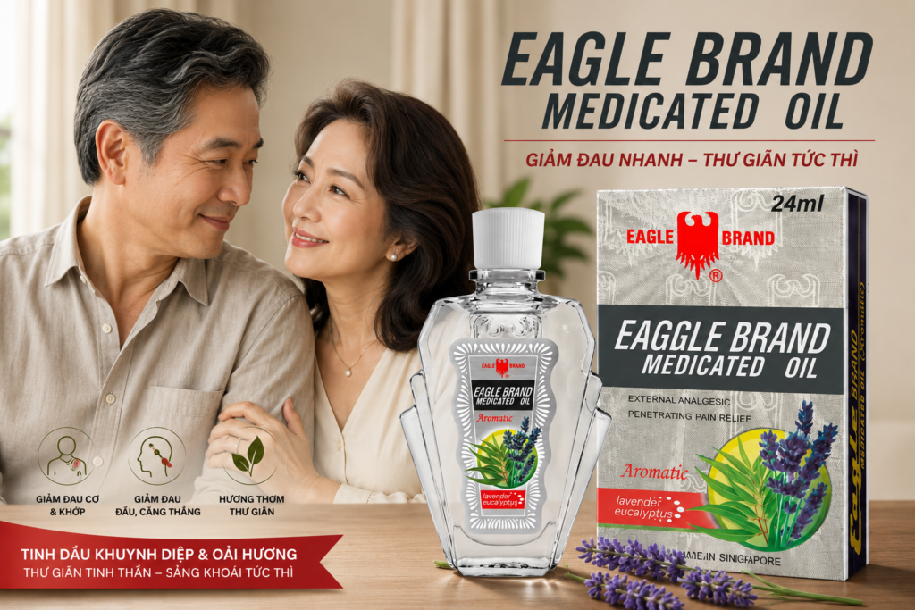 Dầu Gió Trắng Singapore Eagle Brand Medicated Oil 24ml Cho Thị Trường Nội Địa Mỹ Chính Hãng