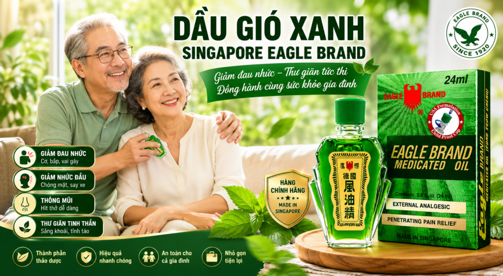 Đối Tượng Sử Dụng Dầu Gió Xanh Singapore Eagle Brand Medicated Oil 24ml