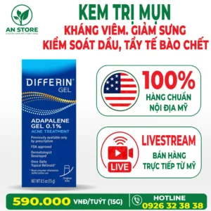 Kem Trị Mụn Differin Adapalene Gel 0.1% Của Mỹ