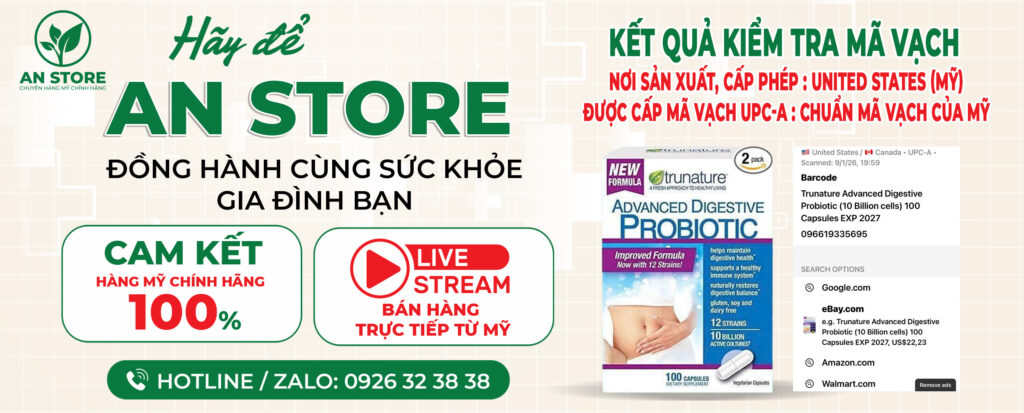 Mã Vạch Men Vi Sinh Trunature Advanced Digestive Probiotic