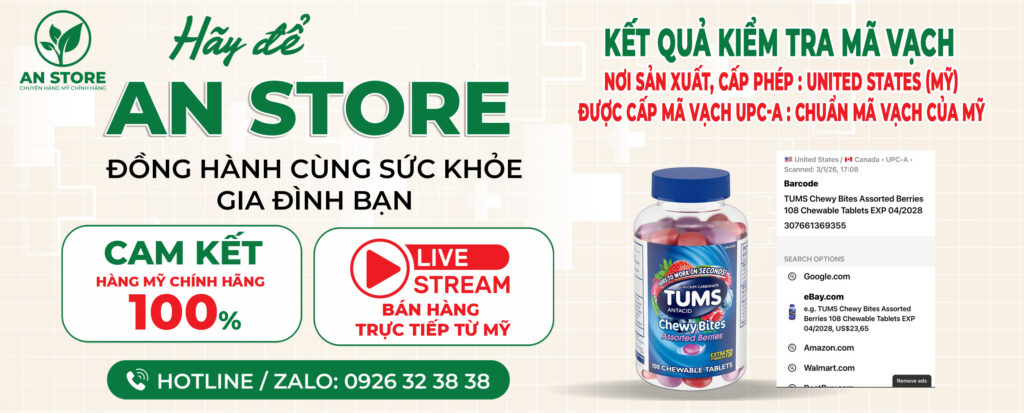 Mã Vạch Thuốc Dạ Dày Antacid Extra Strength 750 Của Mỹ