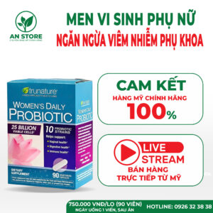 Men Vi Sinh Phụ Nữ Trunature Women’s Daily Probiotic Của Mỹ