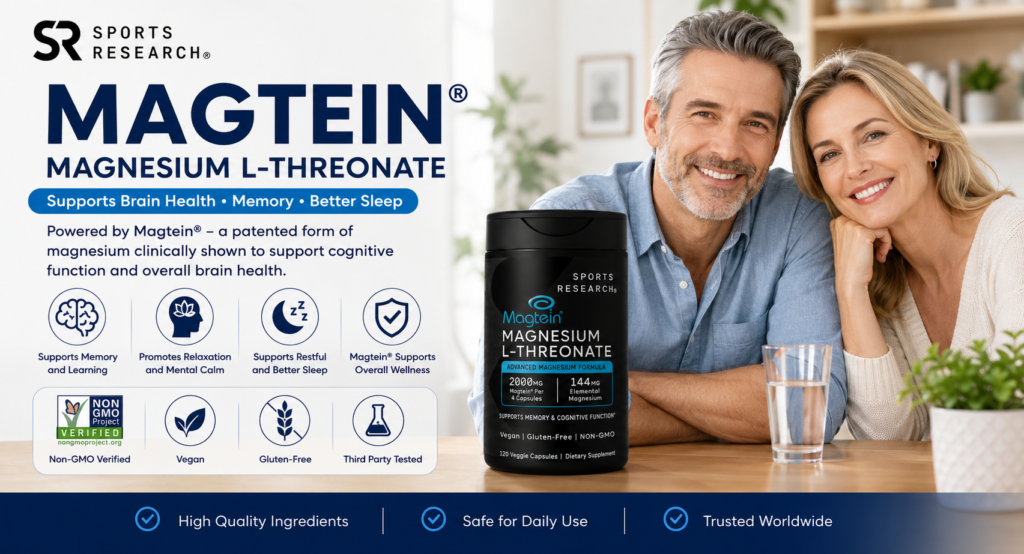 Viên Uống Sports Research Magnesium L-Threonate Của Mỹ Chính Hãng
