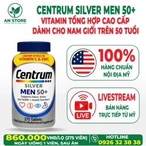 Vitamin Tổng Hợp Centrum Silver Men 50+ Của Mỹ