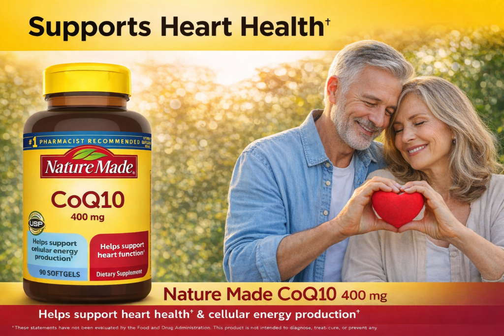 Thuốc Bổ Tim Nature Made CoQ10 400mg 90 Viên Của Mỹ chính hãng