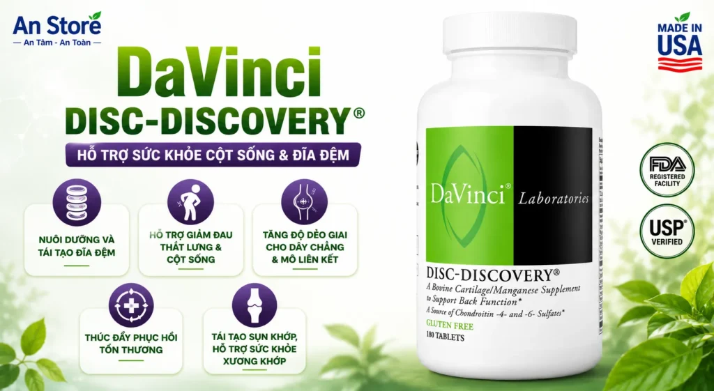 Công Dụng Thuốc Davinci Disc Discovery 180 Viên Của Mỹ