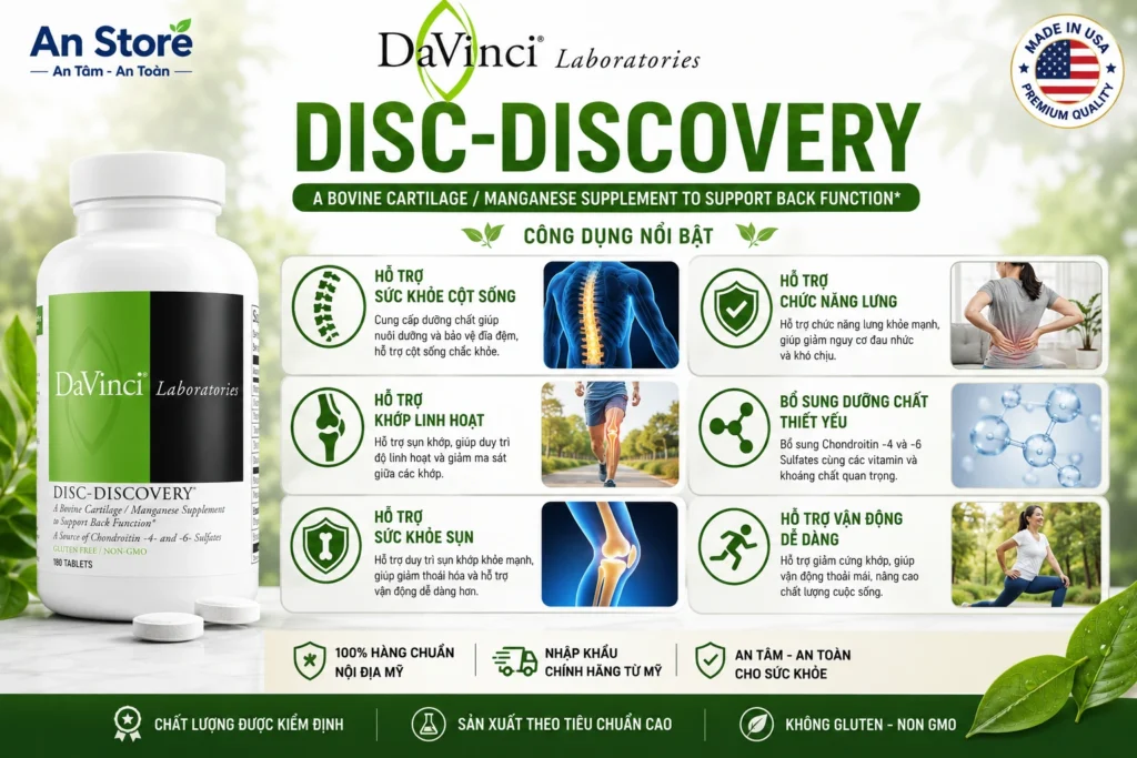 Công Dụng Thuốc Davinci Disc Discovery 180 Viên Của Mỹ