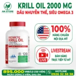 Dầu Nhuyễn Thể Bronson Antarctic Krill Oil 2000mg 120 Viên Của Mỹ, 100% Chính Hãng, Giá Tốt