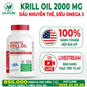Dầu Nhuyễn Thể Bronson Antarctic Krill Oil 2000mg Của Mỹ