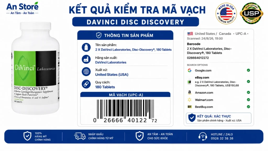 Davinci Disc Discovery Do An Store Cung Cấp Luôn Có Mã Vạch Chuẩn Mỹ UPC-A