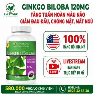 Thuốc Bổ Não Ginkgo Biloba 120mg 340 Viên Của Mỹ